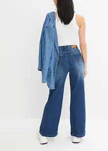 Wide Leg-jeans High Waist, økologisk bomull, bonprix