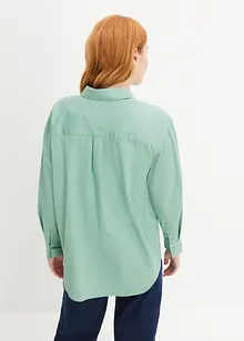 Ledig bluse med knappestolpe, bonprix