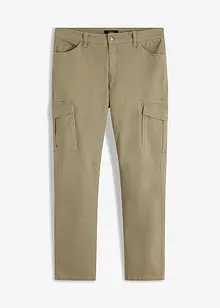 Slim Fit-bukse med stretch og cargolommer, Straight, bonprix