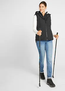 Vattert vest med teddyfôr, bonprix