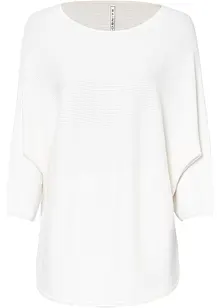 Oversized, ribbestrikket genser i viskosemiks, bonprix