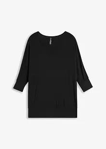 Oversized topp i lett viskose, bonprix