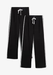 Joggebukse i formstabilt materiale i 100% bomull (2-pack), bonprix