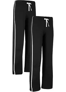 Sweatbukse av ren, fast bomull (2-pack), bonprix