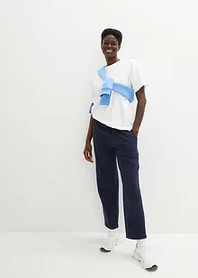 Oversized topp i formstabil økologisk bomull, bonprix