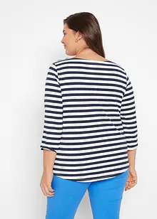Topp med båthals, 3/4-lang arm, bonprix