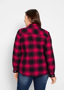 Rutete bluse i 100% bomull, bonprix