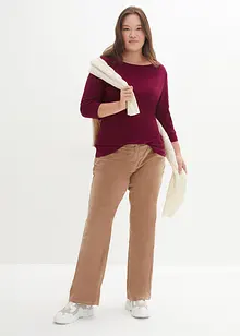 Langermet topp i 100% økologisk bomull, bonprix