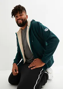 Varmende hettejakke med mykt fleecefôr, bonprix