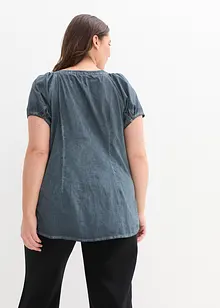 Cold-dyed bluse bærekraftig bomull, kort arm, bonprix