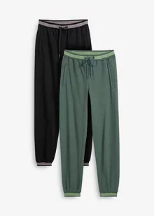 Joggebukse i bomullsmiks (2-pack), bonprix