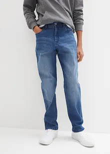 Loose Fit-jeans med stretch og regulerbar linning, Straight, bonprix