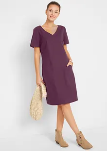 Minikjole med lin, bonprix