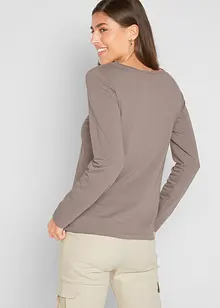 Langermet, figurnær topp (2-pack), bonprix