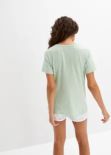 T-skjorte med knappestolpe, bonprix