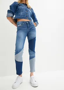 Skinny-jeans med trekantede innfellinger, bonprix