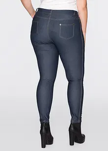 Leggings i denim look av bomullsmiks, bonprix