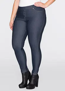 Leggings i denim look av bomullsmiks, bonprix