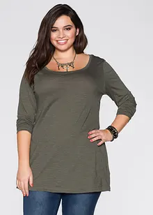 Langermet topp i 100% bomull, bonprix