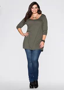 Langermet topp i 100% bomull, bonprix