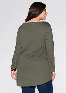 Langermet topp i 100% bomull, bonprix