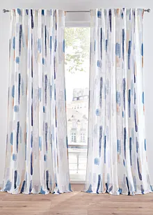 Gardin med trykt stripemønster (1-pack), bonprix