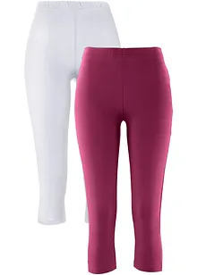 Capri-leggings i smal modell (2-pack), bonprix