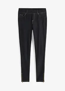 Leggings i denimlook med glidelås, bonprix