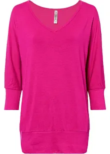 Oversized topp i lett viskose, bonprix