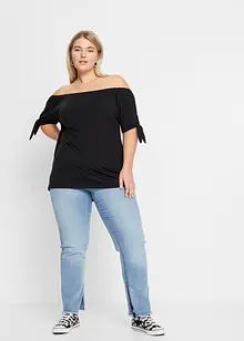 Off shoulder-topp med knyting, bonprix