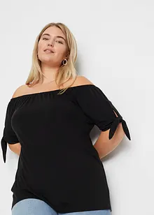 Off shoulder-topp med knyting, bonprix