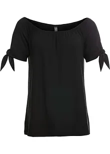 Off shoulder-topp med knyting, bonprix