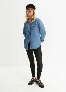 Leggings i denim look med glidelås, bonprix