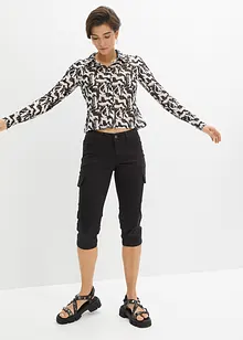 Capribukse i elastisk bomullsmiks, bonprix