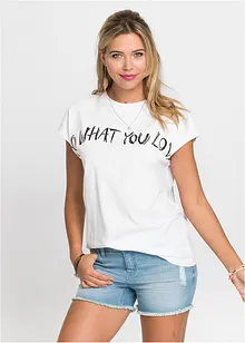 Oversized topp i 100% bomull, bonprix