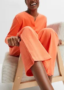 Pyjamas i vaffeljersey, bonprix