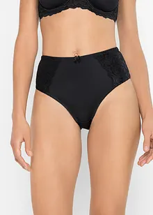 Truse med høy midje og nydelige blonder (2-pack), bonprix