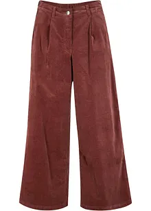 Vid culotte i stretch-cord med High Waist-komfortlinning, 7/8-lengde, bonprix