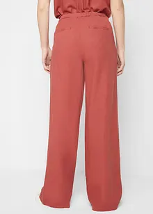 Lang bukse med lin og vide ben, bonprix