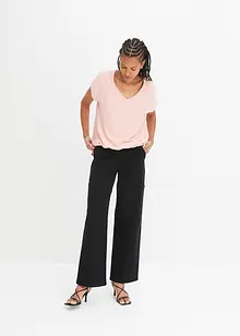 Ermeløs topp med lengre bakstykke, bonprix