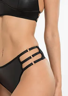 Bustier og stringtruse ouvert i wetlook (2-delt sett), bonprix