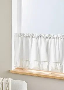 Gardinkappe i økologisk bomull med rysjer, bonprix