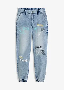 Barrel-jeans med print, bonprix