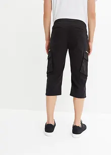 3/4-lang pull on-bukse med cargolommer, Regular Fit, bonprix