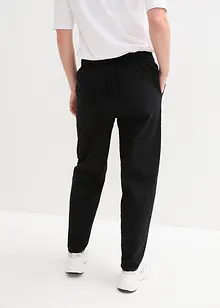 Bukse av bomull-/linmiks, High Waist, bonprix
