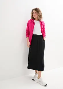 Jerseyskjørt med lommer i midi-lengde, bonprix