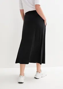 Jerseyskjørt med lommer i midi-lengde, bonprix