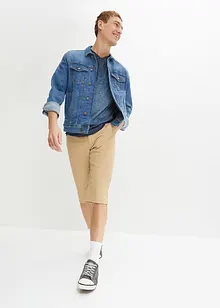 Kortermet bestefartrøye i 100% økologisk bomull i vasket look, bonprix