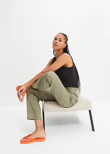 Ribbet topp i 100% økologisk bomull, bonprix