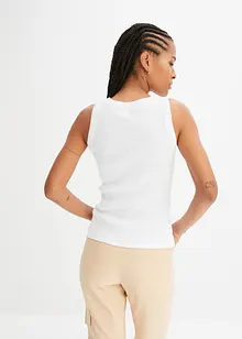 Ribbet topp i 100% økologisk bomull, bonprix